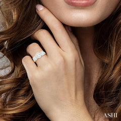 Round Shape Past Present & Future Lovebright Essential Diamond Ring