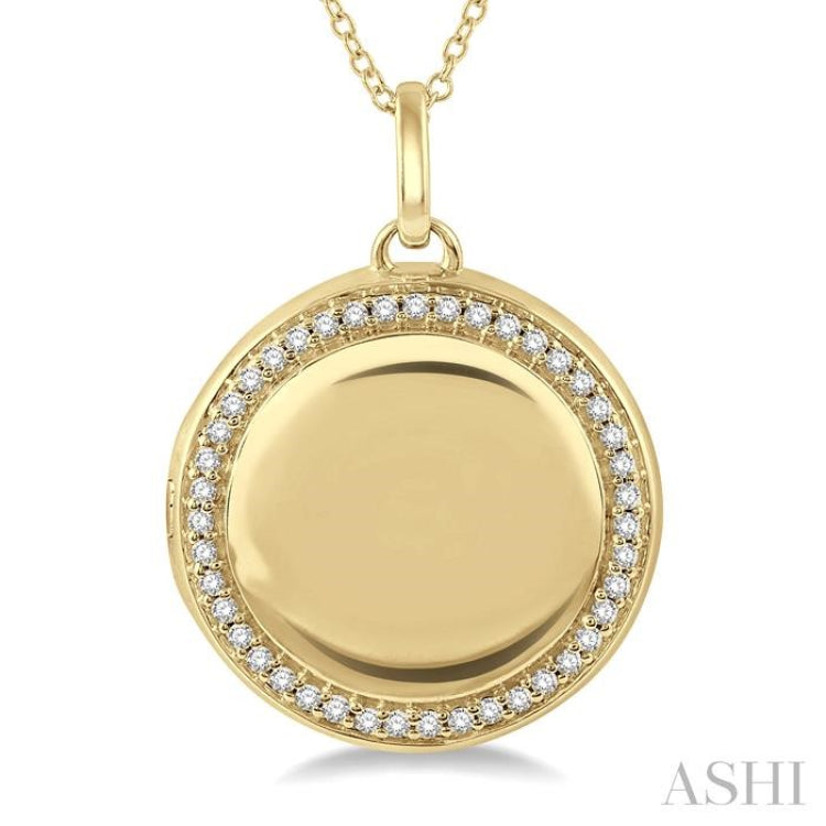 Circle Diamond Locket Pendant