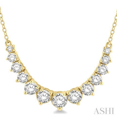 Graduated Diamond Smile Necklace