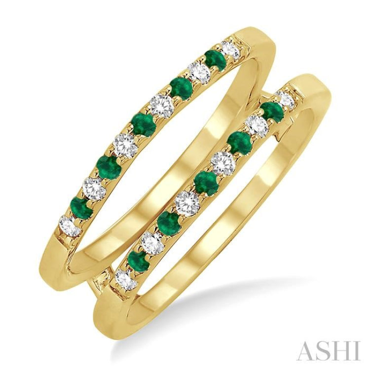 Gemstone & Diamond Insert Ring