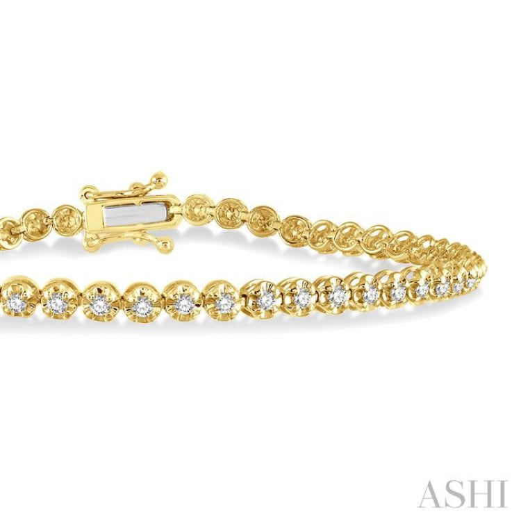 Illusion Diamond Tennis Bracelet