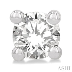 1/10 Ctw Round Cut Diamond Stud Earrings in 14K White Gold