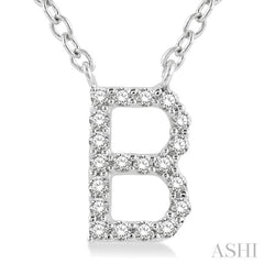 Block 'B' Initial Diamond Pendant