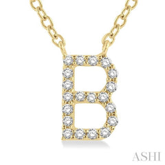 Block 'B' Initial Diamond Pendant