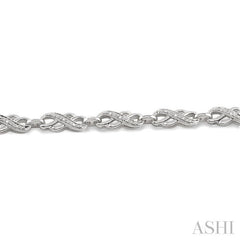 1/20 Ctw Round Cut Diamond Bracelet in Sterling Silver