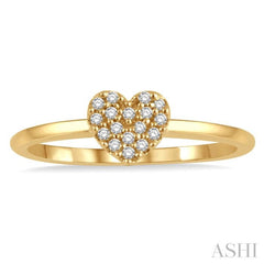 Stackable Heart Shape Petite Diamond Fashion Ring