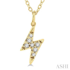 Lightning Bolt Petite Diamond Fashion Pendant