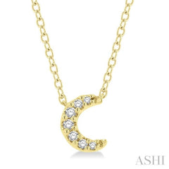 Crescent Petite Diamond Fashion Pendant