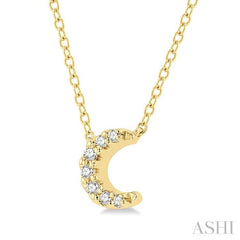 Crescent Petite Diamond Fashion Pendant