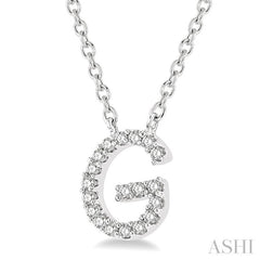 Block 'G' Initial Diamond Pendant