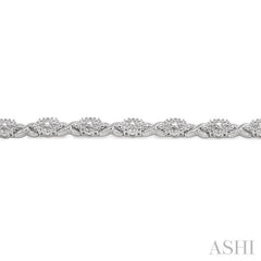 1/6 Ctw Round Cut Diamond Bracelet in Sterling Silver