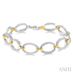 1/20 Ctw Round Cut Diamond Bracelet in Sterling Silver