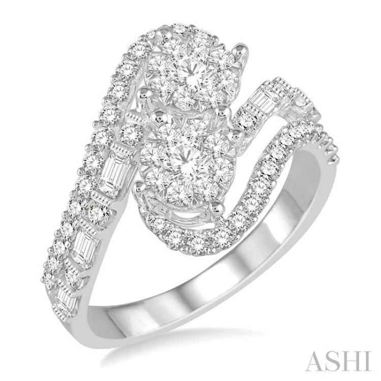 2 Stone Lovebright Diamond Fashion Ring