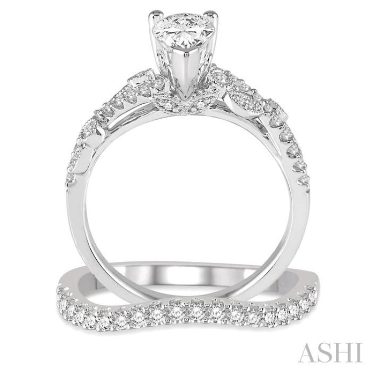 Pear Shape Diamond Wedding Set