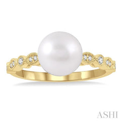 Pearl & Diamond Fashion Ring