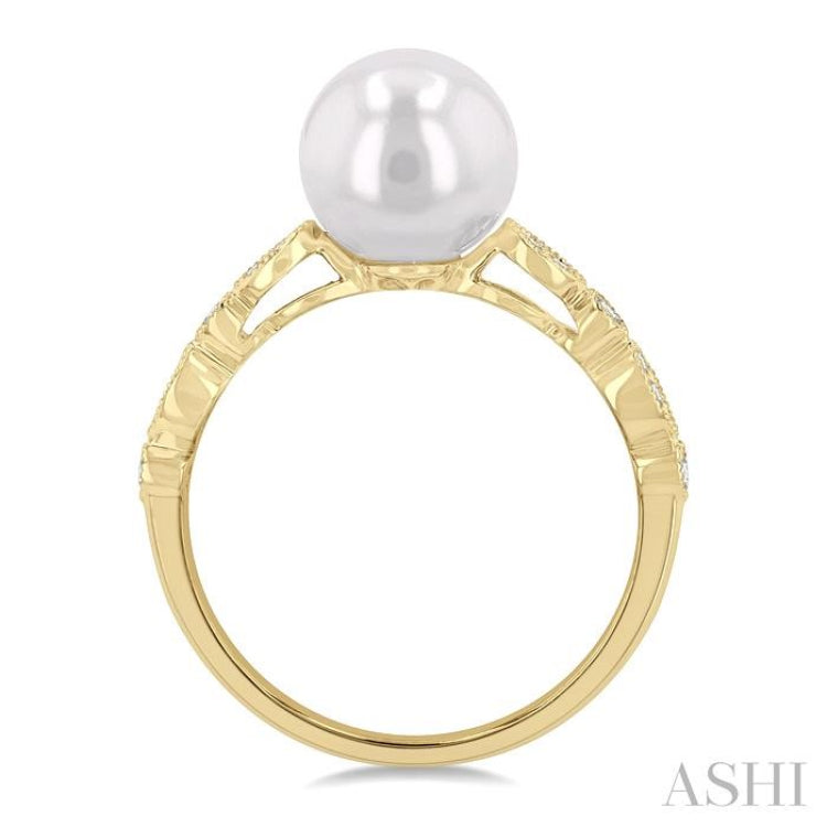 Pearl & Diamond Fashion Ring