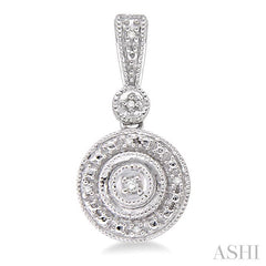 1/20 Ctw Round Cut Diamond Earrings in Sterling Silver