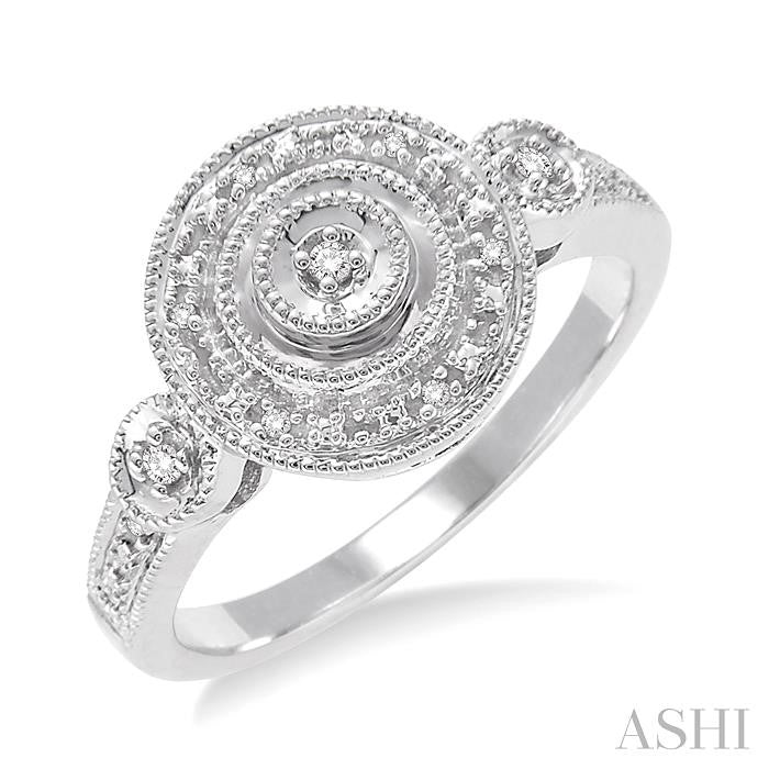 1/20 Ctw Round Cut Diamond Ring in Sterling Silver
