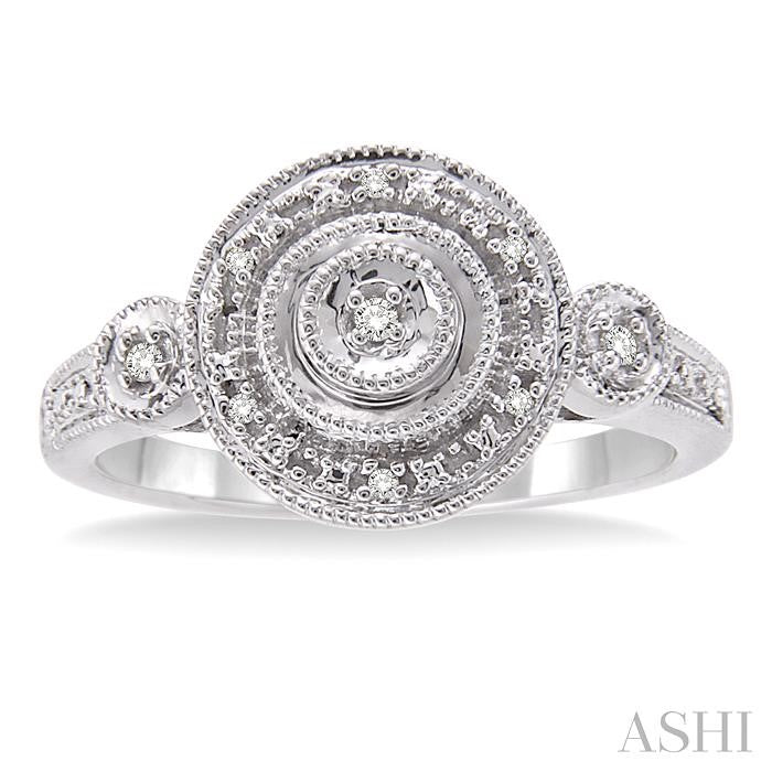 1/20 Ctw Round Cut Diamond Ring in Sterling Silver