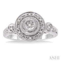 1/20 Ctw Round Cut Diamond Ring in Sterling Silver