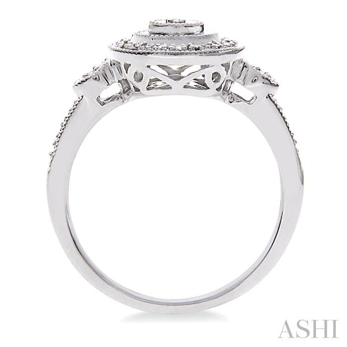 1/20 Ctw Round Cut Diamond Ring in Sterling Silver