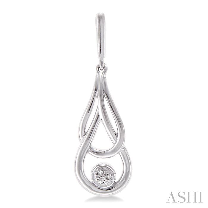 1/50 Ctw Round Cut Diamond Fashion Earrings in Sterling Silver