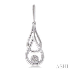 1/50 Ctw Round Cut Diamond Fashion Earrings in Sterling Silver