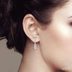 1/50 Ctw Round Cut Diamond Earrings in Sterling Silver