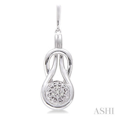 1/50 Ctw Round Cut Diamond Fashion Earrings in Sterling Silver