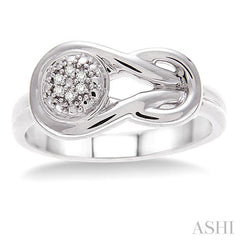 1/50 Ctw Round Cut Diamond Fashion Ring in Sterling Silver