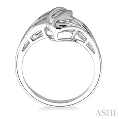 1/20 Ctw Baguette Cut Diamond Ring in Sterling Silver