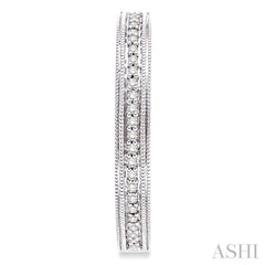 1/4 Ctw Round Cut Diamond Hoop Earrings in Sterling Silver