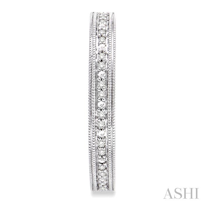 1/10 Ctw Round Cut Diamond Hoop Earrings in Sterling Silver