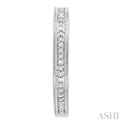 1/10 Ctw Round Cut Diamond Hoop Earrings in Sterling Silver