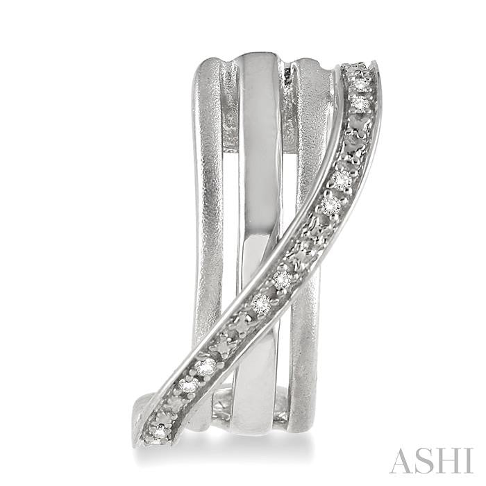 1/20 Ctw Round Cut Diamond Fashion Earrings in Sterling Silver