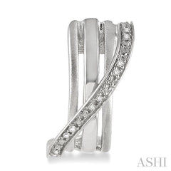 1/20 Ctw Round Cut Diamond Fashion Earrings in Sterling Silver
