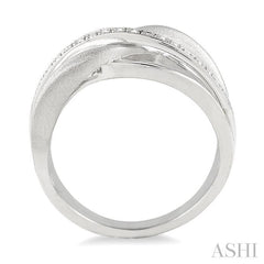 1/20 Ctw Round Cut Diamond Swirl Fashion Ring in Sterling Silver