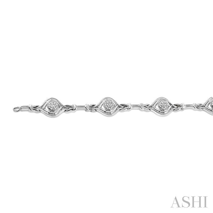 1/6 Ctw Round Cut Diamond Infinity Bracelet in Sterling Silver