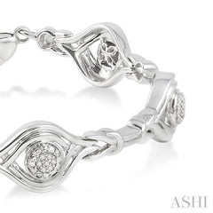 1/6 Ctw Round Cut Diamond Infinity Bracelet in Sterling Silver