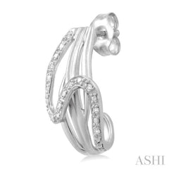 1/20 Ctw Round Cut Diamond Fashion Earrings in Sterling Silver