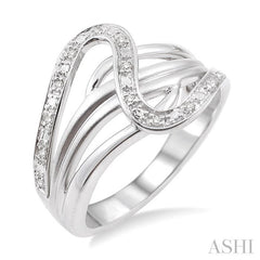 1/20 Ctw Round Cut Diamond Fashion Ring in Sterling Silver