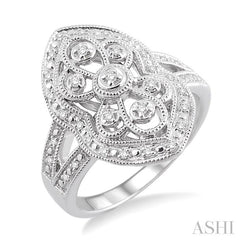 1/6 Ctw Round Cut Diamond Fashion Ring in Sterling Silver