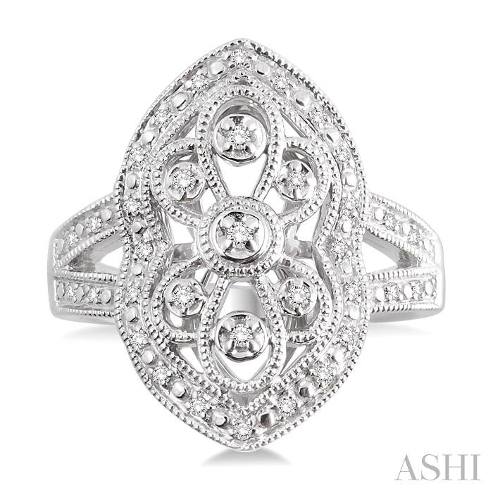 1/6 Ctw Round Cut Diamond Fashion Ring in Sterling Silver