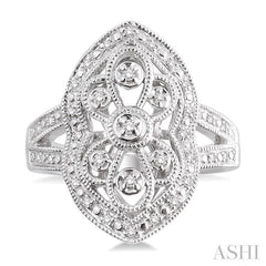 1/6 Ctw Round Cut Diamond Fashion Ring in Sterling Silver