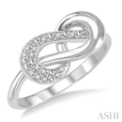 1/20 Ctw Round Cut Diamond Ring in Sterling Silver
