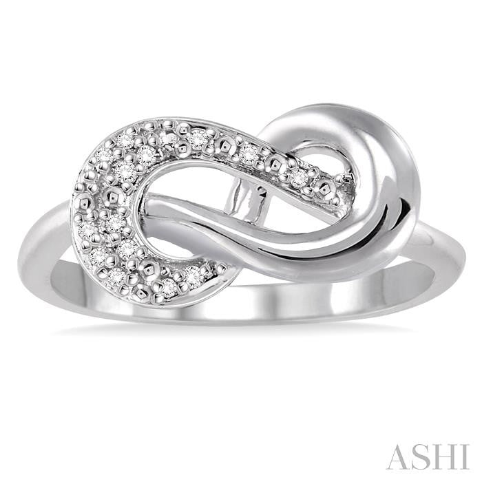 1/20 Ctw Round Cut Diamond Ring in Sterling Silver