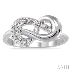 1/20 Ctw Round Cut Diamond Ring in Sterling Silver