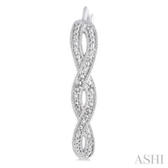 1/10 Ctw Round Cut Diamond Infinity Earrings in Sterling Silver