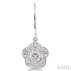 1/50 Ctw Round Cut Diamond Earrings in Sterling Silver