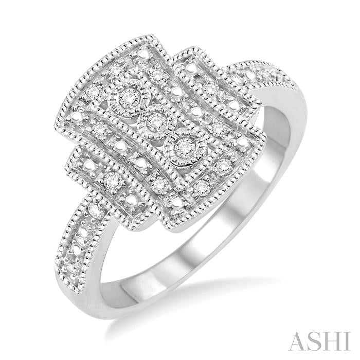 1/6 Ctw Round Cut Diamond Fashion Ring in Sterling Silver